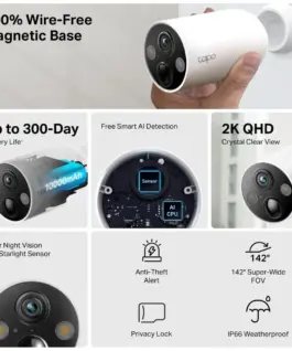 Охранителна WiFi камера TP-Link Tapo C425