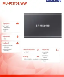 Samsung Drive Portable T7 2TB USB3.2 GEN.2 сив
