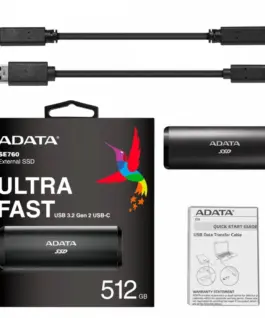 Adata външен SSD SE760 512G USB3.2-A/C черен