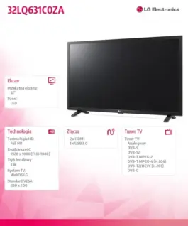 LG Electronics TV LED 32 inches 32LQ631C0ZA