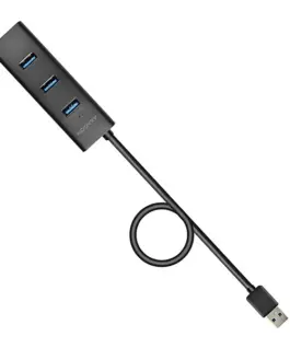 AXAGON Charging Hub HUE-S2BL 4x USB 3.2 Gen 1 1.2m кабел