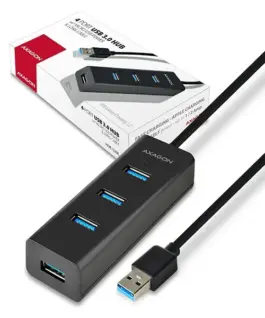 AXAGON Charging Hub HUE-S2BL 4x USB 3.2 Gen 1 1.2m кабел