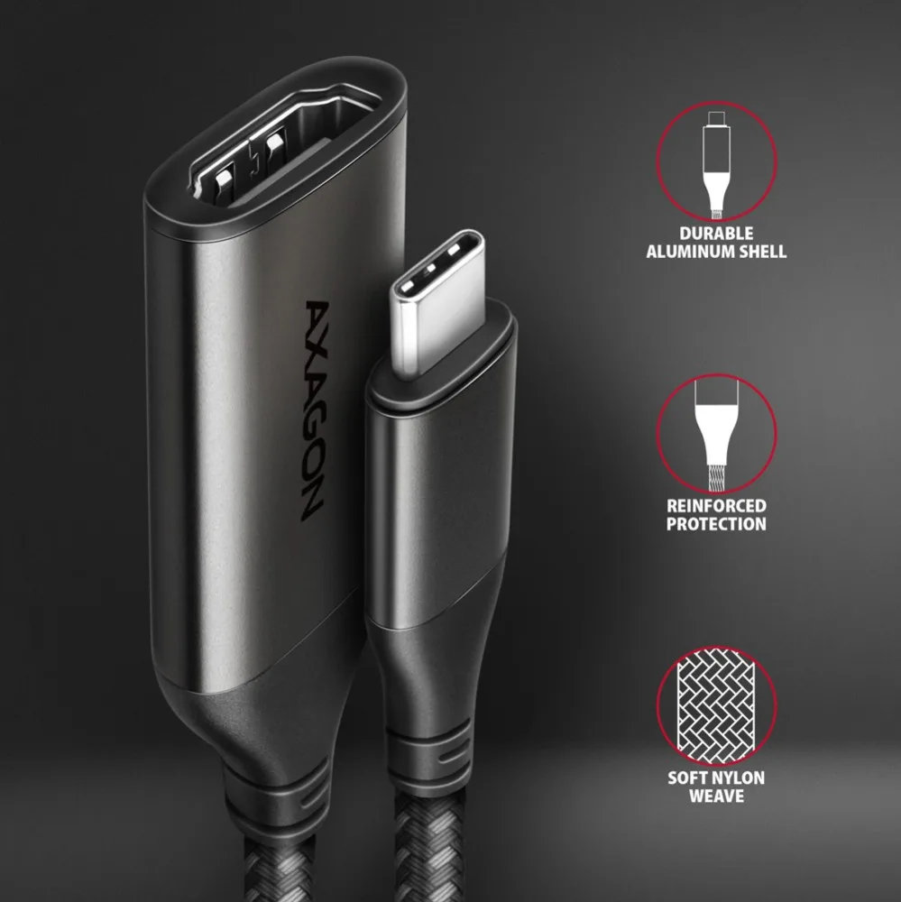 AXAGON AXAGON RVC-HI2M, USB-C to HDMI 2.0 адаптер 4K - Image 3