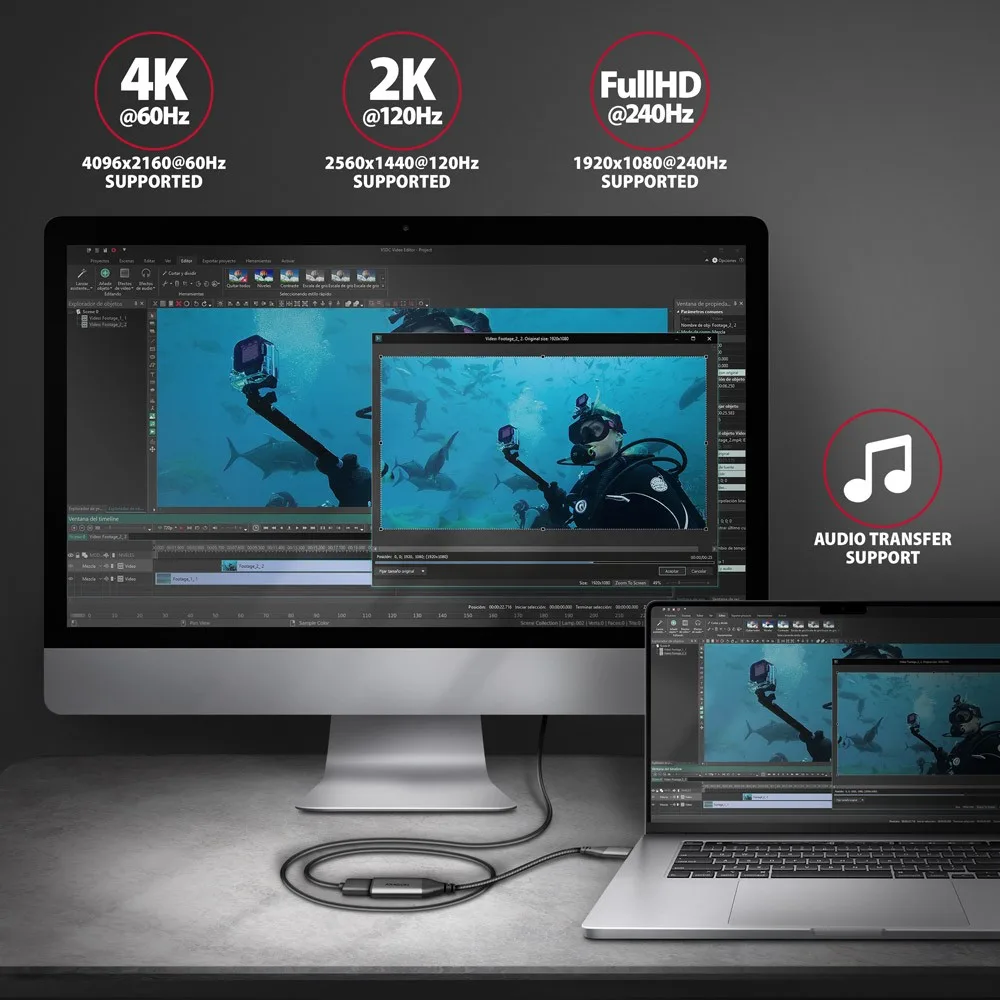 AXAGON AXAGON RVC-HI2M, USB-C to HDMI 2.0 адаптер 4K - Image 5