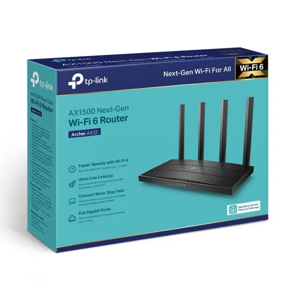 TP-LINK Router Archer AX12 AX1500 3LAN 1WAN - Image 7