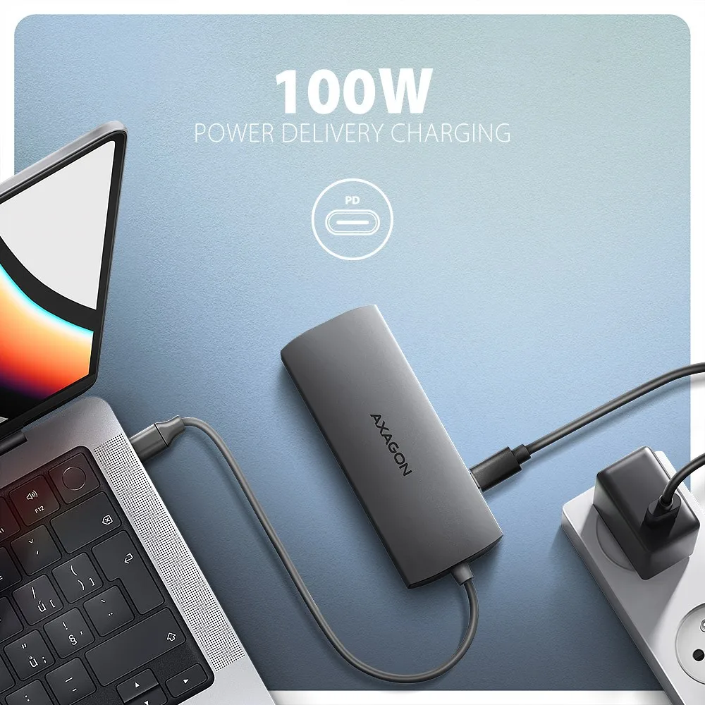 AXAGON HMC-8HLSA USB hub 8in1 5Gbps HDMI audio LAN PD - Image 5