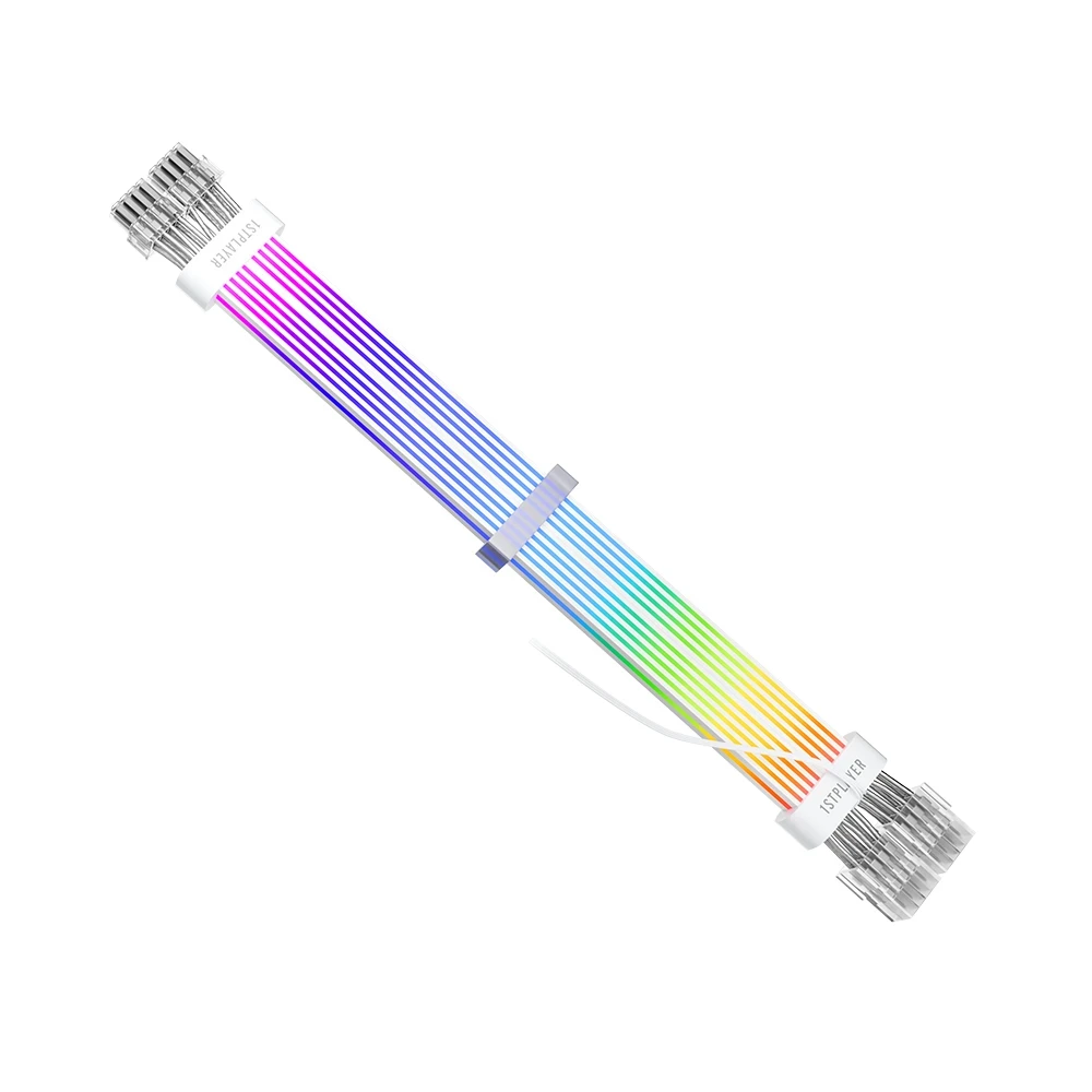 1stPlayer удължителен кабел Extension Modding Cable PCIe 6+2PIN Addressable RGB White - NC2-8P-WH - Image 4