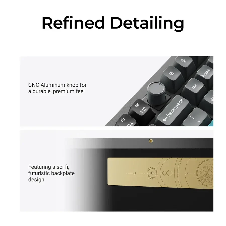 Безжична механичка клавиатура Keychron Q6 Ultra 8K Black - Silk POM Switch Banana - Image 5