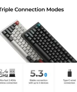 Безжична механичка клавиатура Keychron Q6 Ultra 8K Black – Silk POM Switch