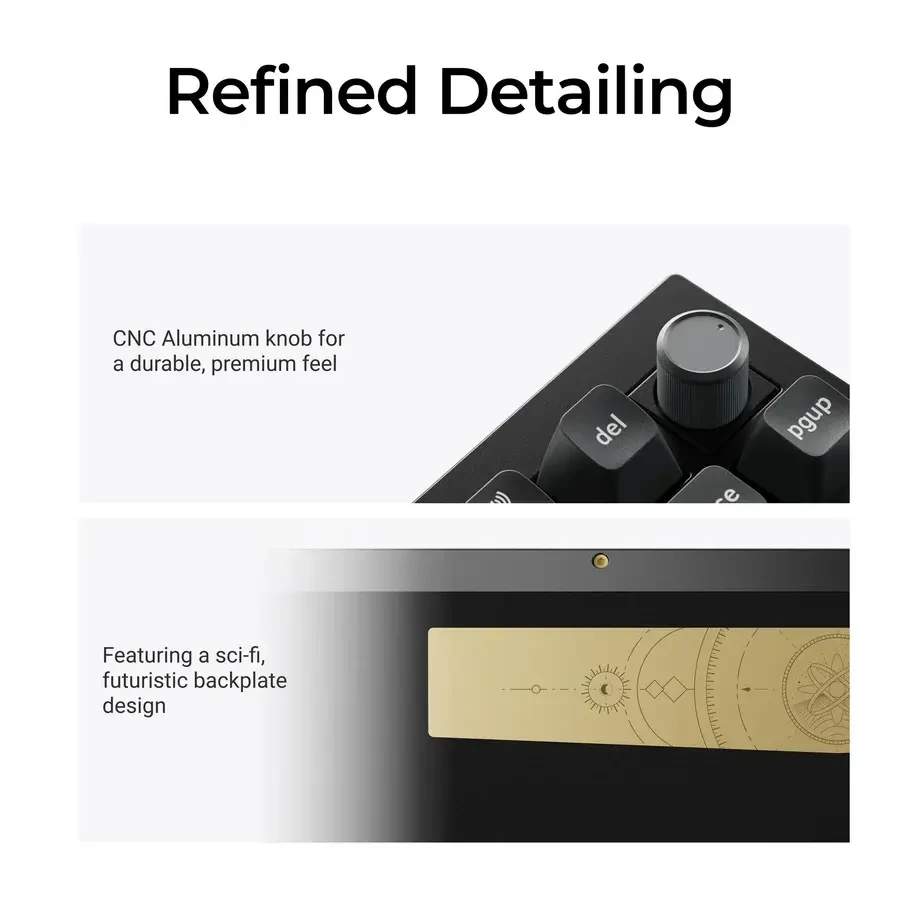 Безжична механичка клавиатура Keychron Q1 Ultra 8K Black - Silk POM Switch Banana - Image 5