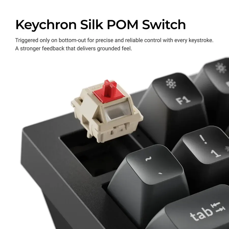 Безжична механичка клавиатура Keychron Q1 Ultra 8K Black - Silk POM Switch Banana - Image 3