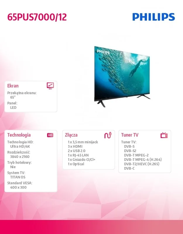 Philips TV LED 65 inches 65PUS7000/12 - Image 2