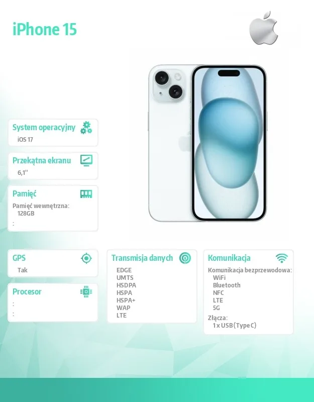 Apple iPhone 15 128GB - Blue - Image 4