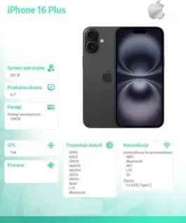 Alternative view от Apple iPhone 16 Plus 128GB - черен