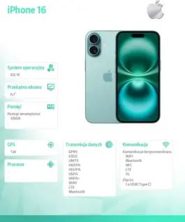 Alternative view от Apple iPhone 16 128GB - Teal