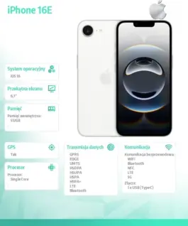 Alternative view от Apple iPhone 16E 512GB бял
