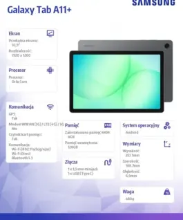 Alternative view от Samsung Таблет Galaxy Tab A11+ X230 10.9 inches 6/128GB Wi-Fi сив