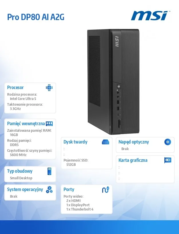 MSI Компютър PRO DP80 AI A2G-083XEU nOS/Intel Core Ultra 5 225/16GB/512GB/черен - Image 3