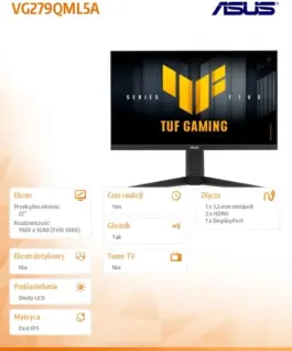 Alternative view от Asus Monitor 27 inches VG279QML5A IPS 240 2HDMI DP
