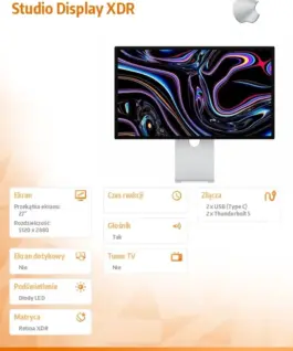 Apple Studio Display XDR – Standard glass – Tilt – and height-adjustable