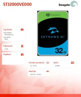 Seagate SkyHawk AI 32TB 3.5 Hard Drive ST32000VE000