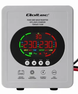 Qoltec Pure Sine Wave UPS 1000VA 720W AVR LCD