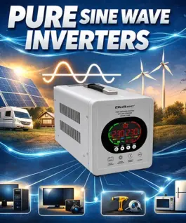 Qoltec Pure Sine Wave UPS 1000VA 720W AVR LCD