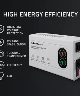Qoltec Voltage stabilizer AVR 2000VA 1200W toroidal