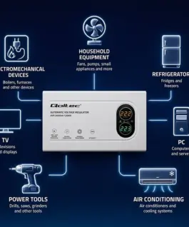 Qoltec Voltage stabilizer AVR 2000VA 1200W toroidal