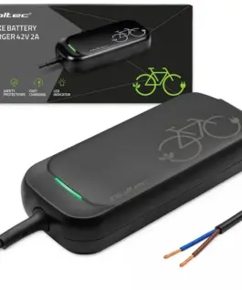 Alternative view от Qoltec зарядно for ebike 36V 42V 2A without plug