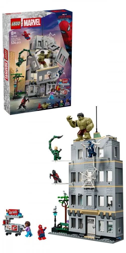LEGO Marvel Super Heroes 76350 Spider-Man vs.Hulk Epic Clash Blocks - Image 2