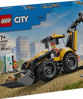 LEGO City 60480 жълт Backhoe Loader Blocks