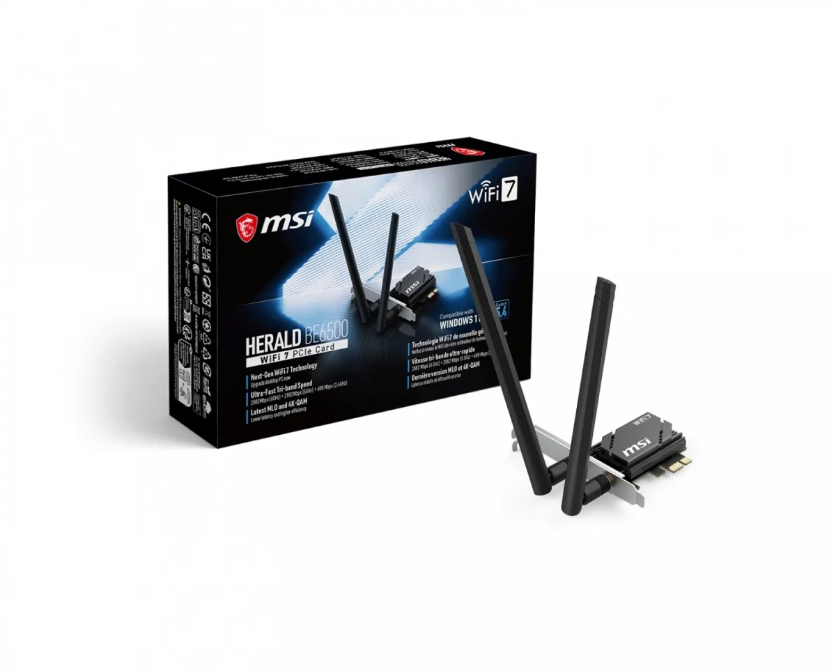 MSI Network card Herlad BE6500 WiFi 7 PCIe - Image 2