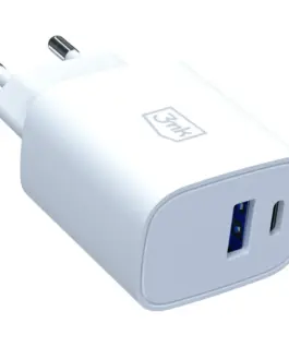 3MK зарядно 30W USB-A USB-C PD 3.0 QC 4+ бял