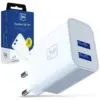 3MK зарядно 10W 2xUSB-A 24A FlowPower бял