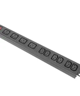 Lanberg Rack PDU 19 inch 1U 16A 2M 4X C19 6X IEC C13 C20 черен