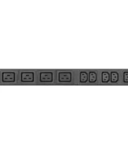 Lanberg Rack PDU 19 inch 1U 16A 2M 4X C19 6X IEC C13 C20 черен