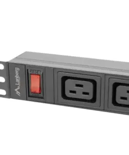 Lanberg Rack PDU 19 inch 1U 16A 2M 4X C19 6X IEC C13 C20 черен