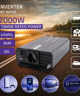 Alternative view от Qoltec MSWave voltage конвертор 12V to 230V 1000W 2000W
