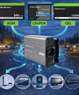Qoltec MSWave voltage конвертор 12V to 230V 1000W 2000W