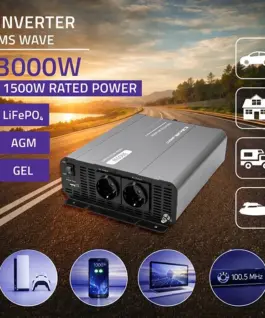 Alternative view от Qoltec MSWave voltage конвертор 12V to 230V 1500W 3000W