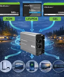 Qoltec MSWave voltage конвертор 12V to 230V 1500W 3000W