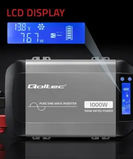 Qoltec Pure sine wave inverter 12V to 230V 500W 1000W