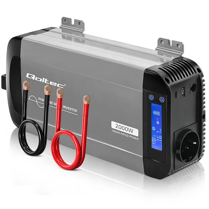 Qoltec Pure sine wave inverter 12V to 230V 1000W 2000W
