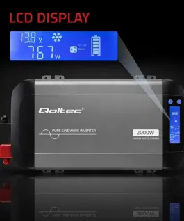 Qoltec Pure sine wave inverter 12V to 230V 1000W 2000W