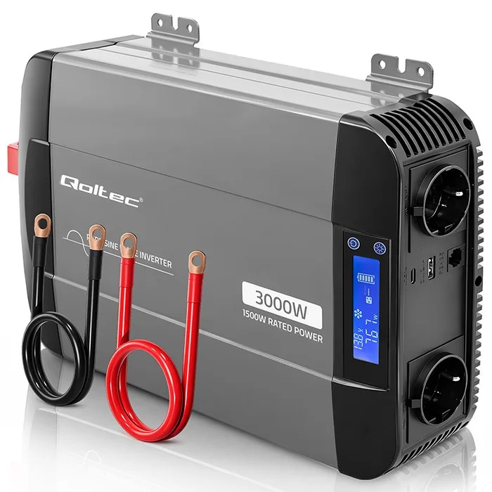 Qoltec Pure sine wave inverter 12V to 230V 1500W 3000W
