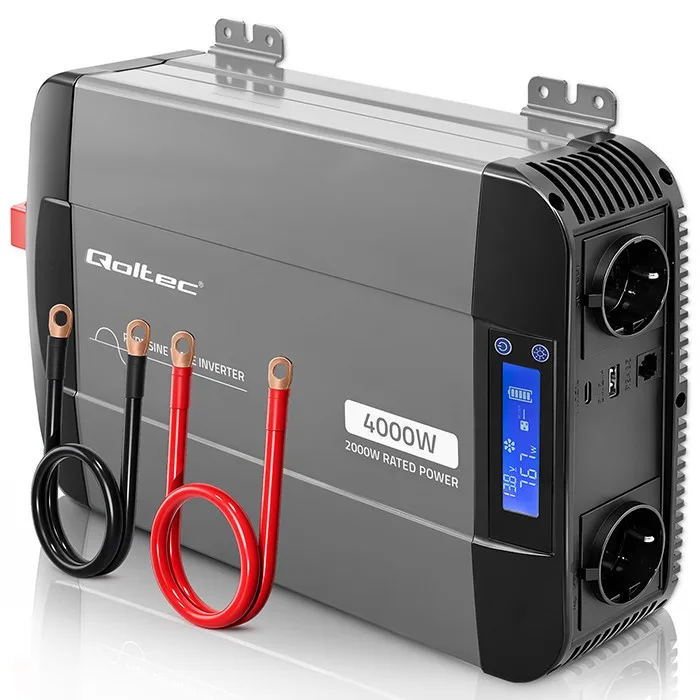 Qoltec Pure Sine Wave Inverter 12V to 230V 2000W 4000W