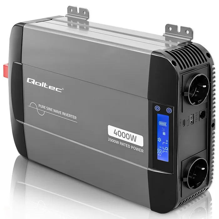 Qoltec Pure Sine Wave Inverter 12V to 230V 2000W 4000W - Image 4