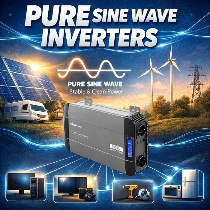 Qoltec Pure Sine Wave Inverter 12V to 230V 2500A 5000W - Image 5