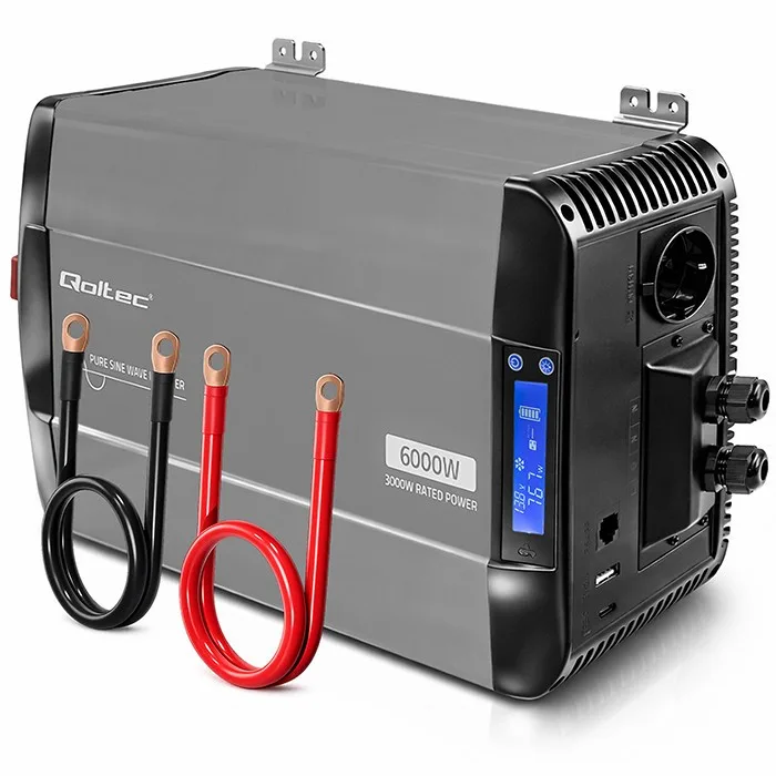 Qoltec Pure Sine Wave inverter 12V to 230V 3000W 6000W